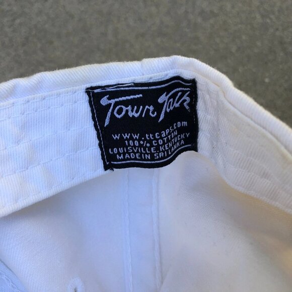 VTG 90s LAKE SHASTINA Golf Resort Hat Men's Baseball Cap White 100% Cotton - Picture 7 of 7
